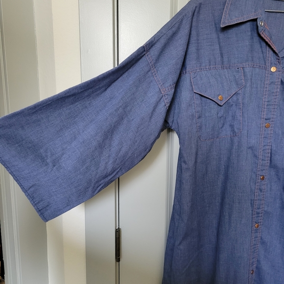Vintage Western Chambray Dress - Picture 5 of 5